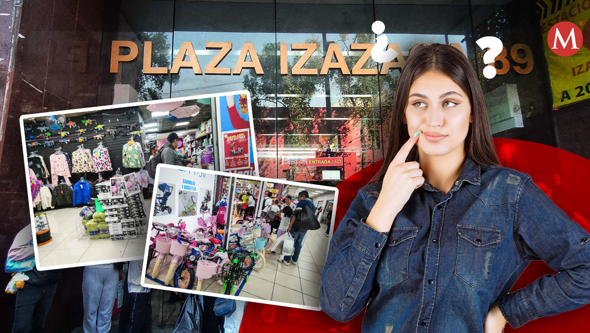 ¿Qué productos vende en Plaza Izazaga? (Diseño: Samantha Martínez)