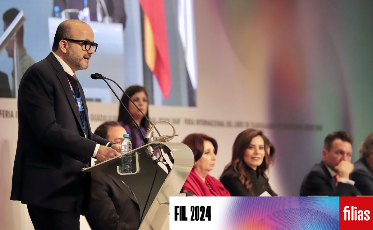 Ricardo Villanueva Lomelí, rector de la UdeG, en la inauguración de la FIL 2024. (Foto: Ariel Ojeda)