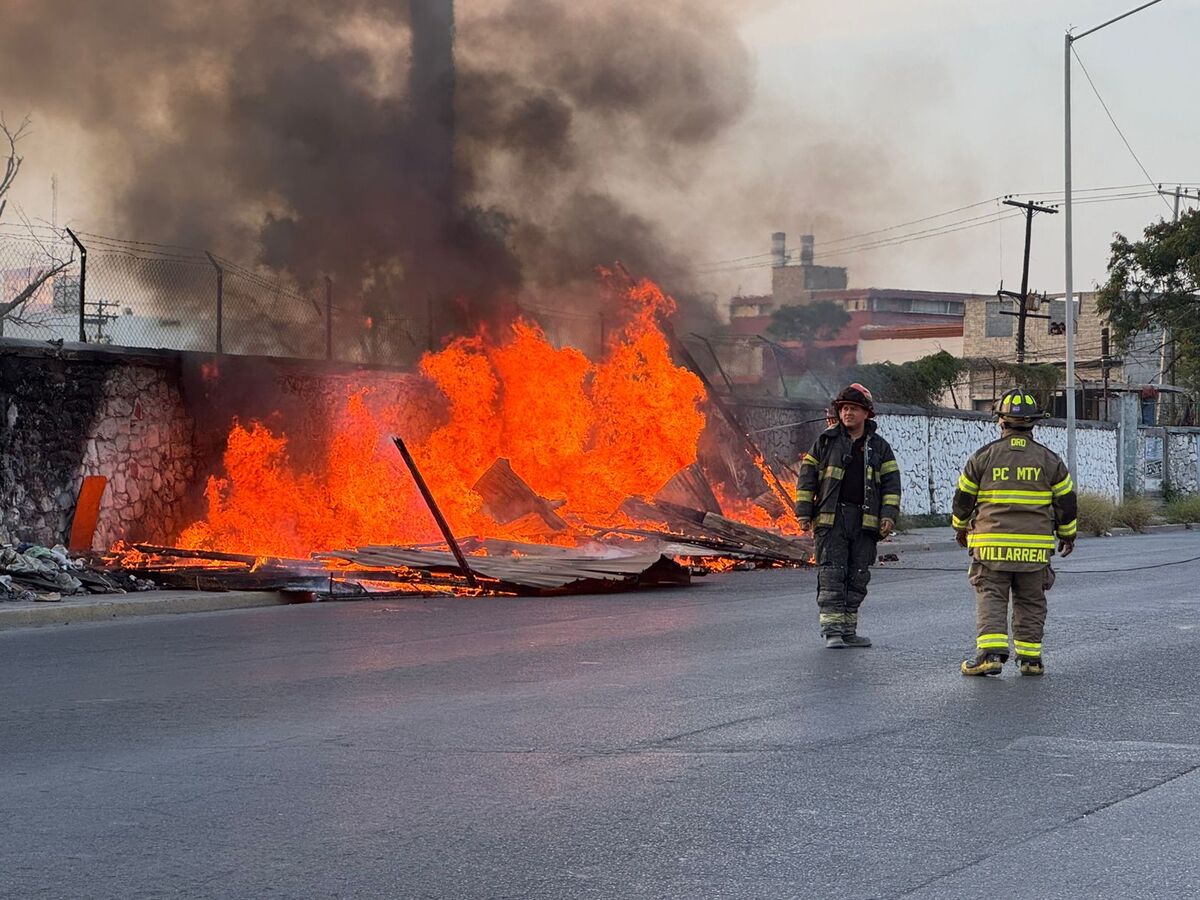 Se incendian viviendas en Monterrey. Foto: Marcela Cuevas