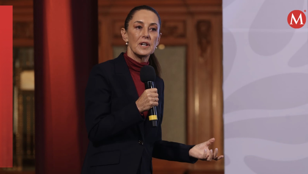 La Presidenta el 2 de diciembre en el Salón de Tesorería en Palacio Nacional. | Ariana Pérez