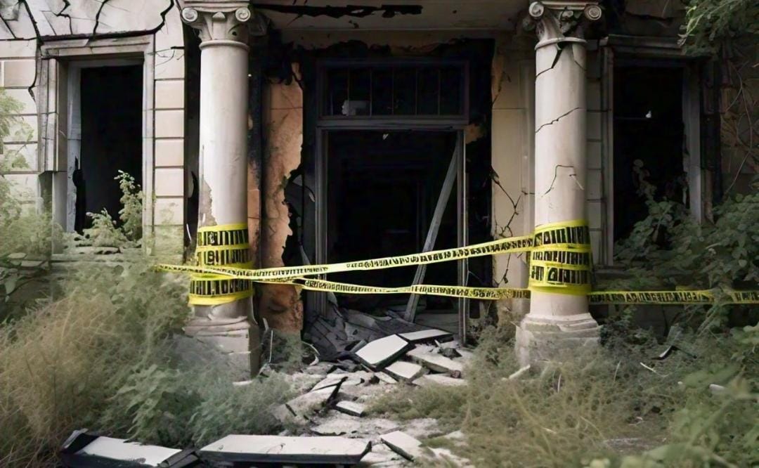 Se presume que el inmueble fue invadido por la Anti Unión Tepito (Creada con IA).