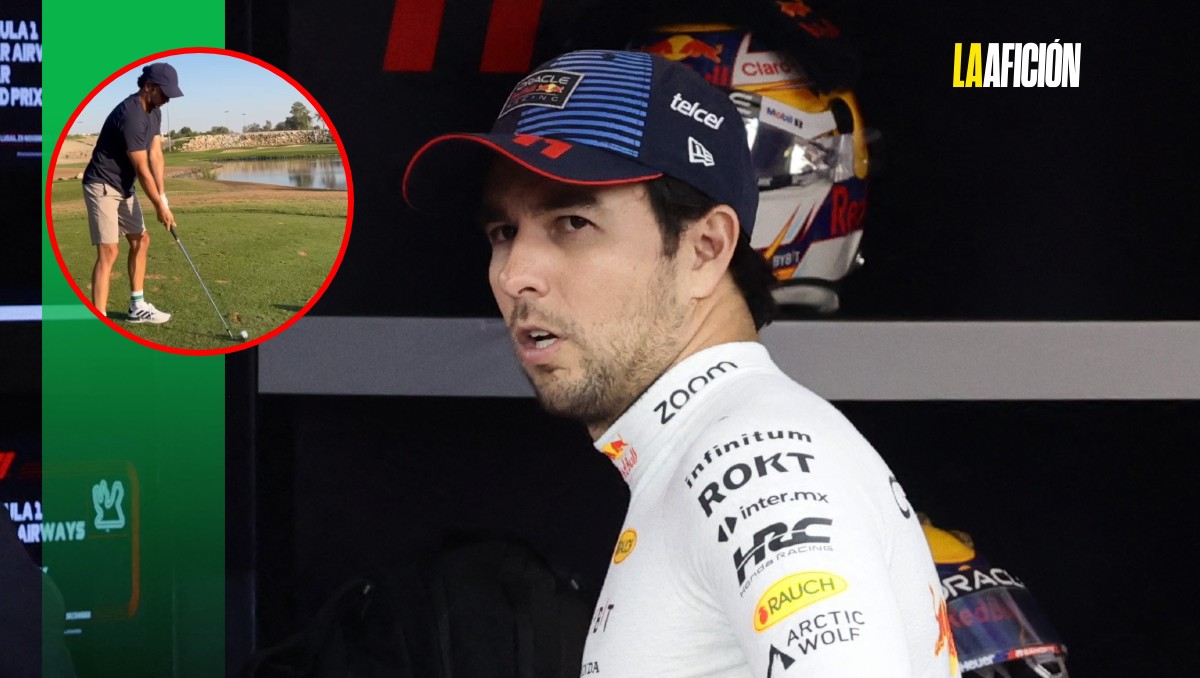 Checo 'ignora' rumores de su adiós de Red Bull jugando golf (Reuters/Instagram @schecoperez)