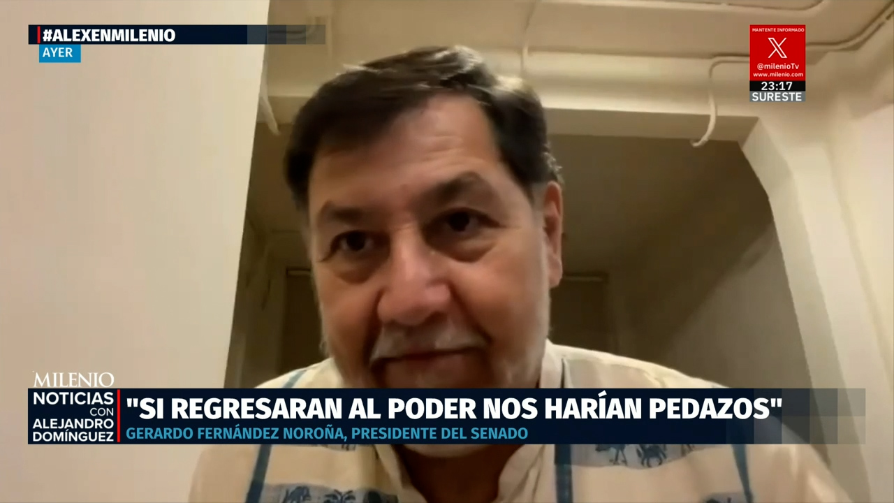 Noroña asegura que la oposición encarcelaría a AMLO, Sheinbaum y Morena si regresan al poder