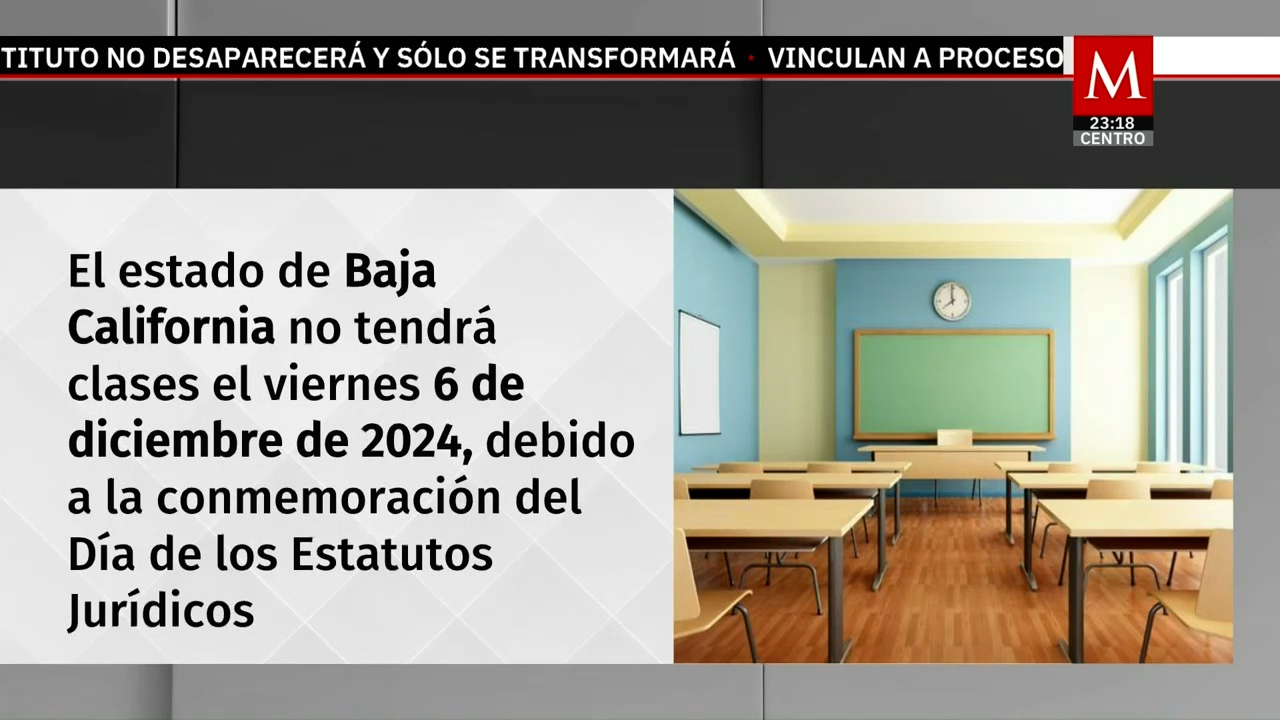 Baja California adelanta descanso para estudiantes por Día del Estatuto Jurídico