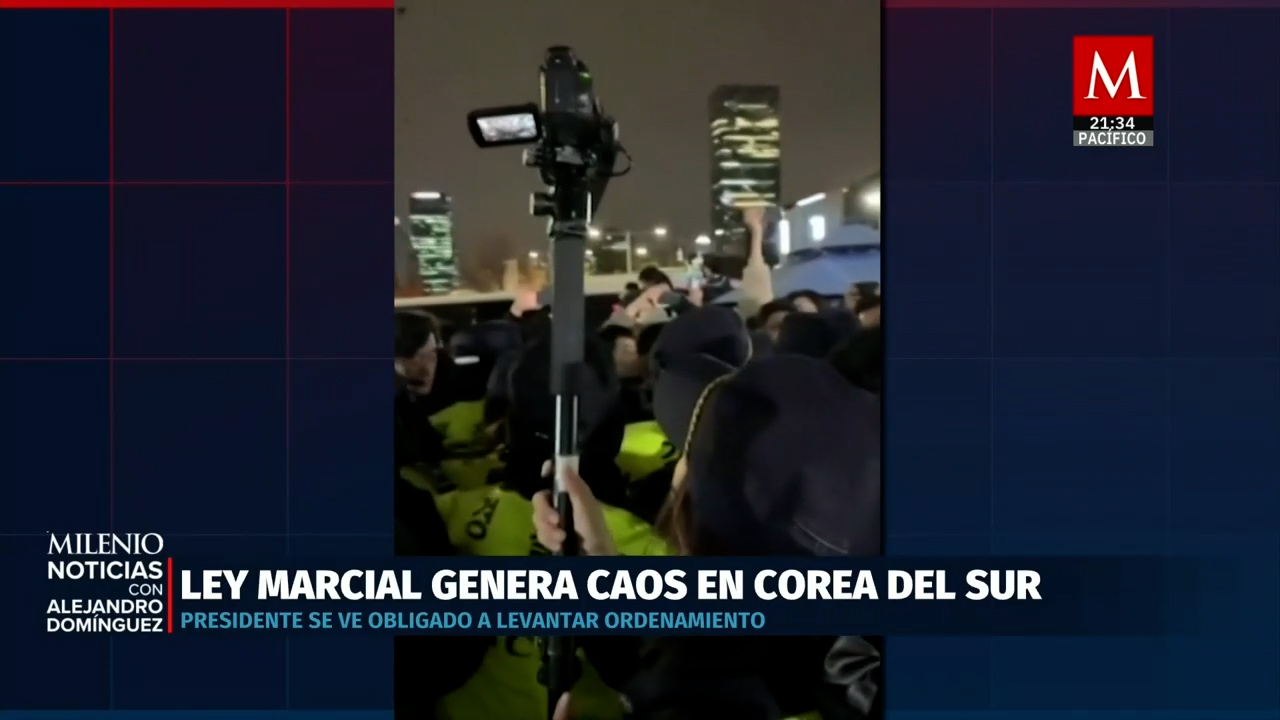 Crisis política en Corea del Sur: Protestas y caos tras la declaración de Ley Marcial
