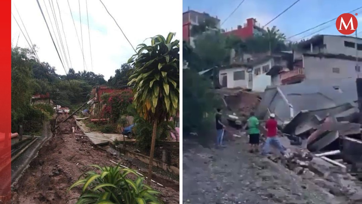 Las precipitaciones derrumbaron dos viviendas en Tlapacoyan. | Especial