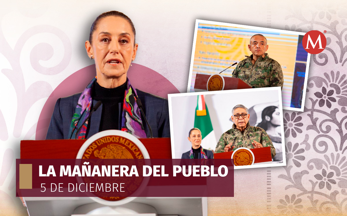 La presidenta Claudia Sheinbaum en La Mañanera del Pueblo desde Palacio Nacional. | Cuartoscuro