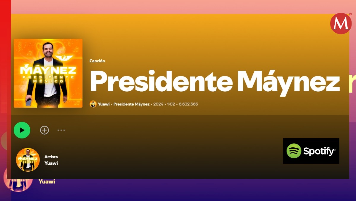 "Presidente Máynez" acumula más de 6 millones de reproducciones en Spotify. (Especial)