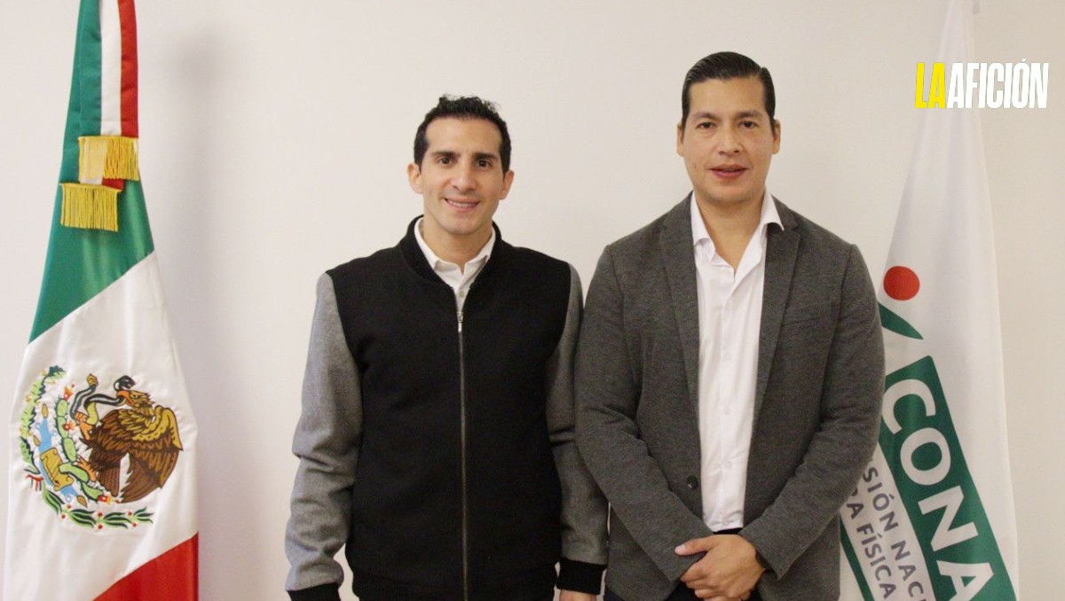 Rommel Pacheco de la Conade recibió a Manuel Virués, director del INDE Tamaulipas.