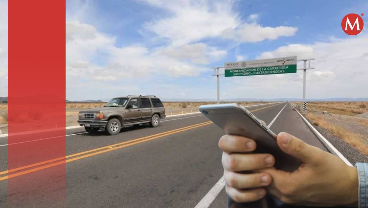 Señal en carretera Cuatro Ciénegas-San Pedro. l Especial