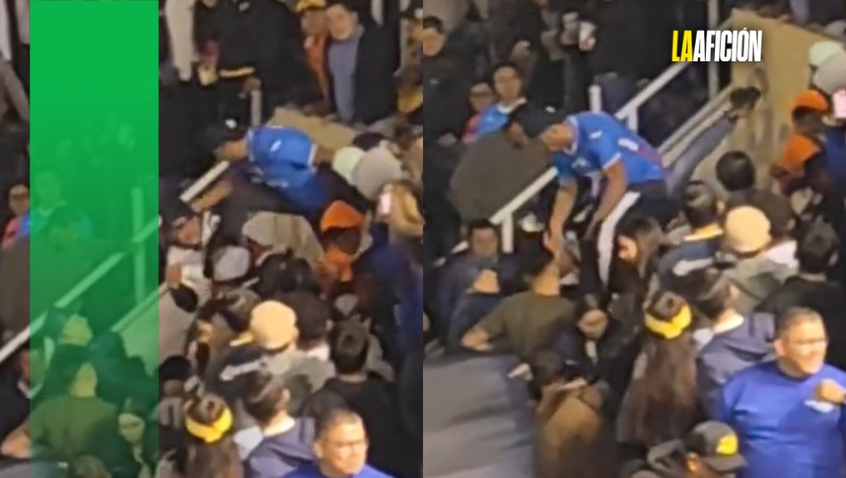 Aficionados de América y Cruz Azul desatan pelea en el Estadio de la Ciudad de los Deportes (Captura @pekasn)