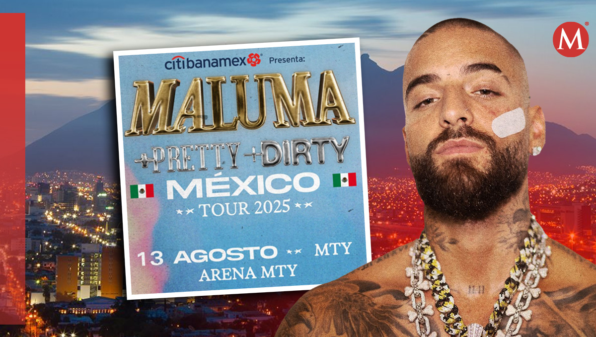 Maluma ofrece concierto en Monterrey. Foto: Especial