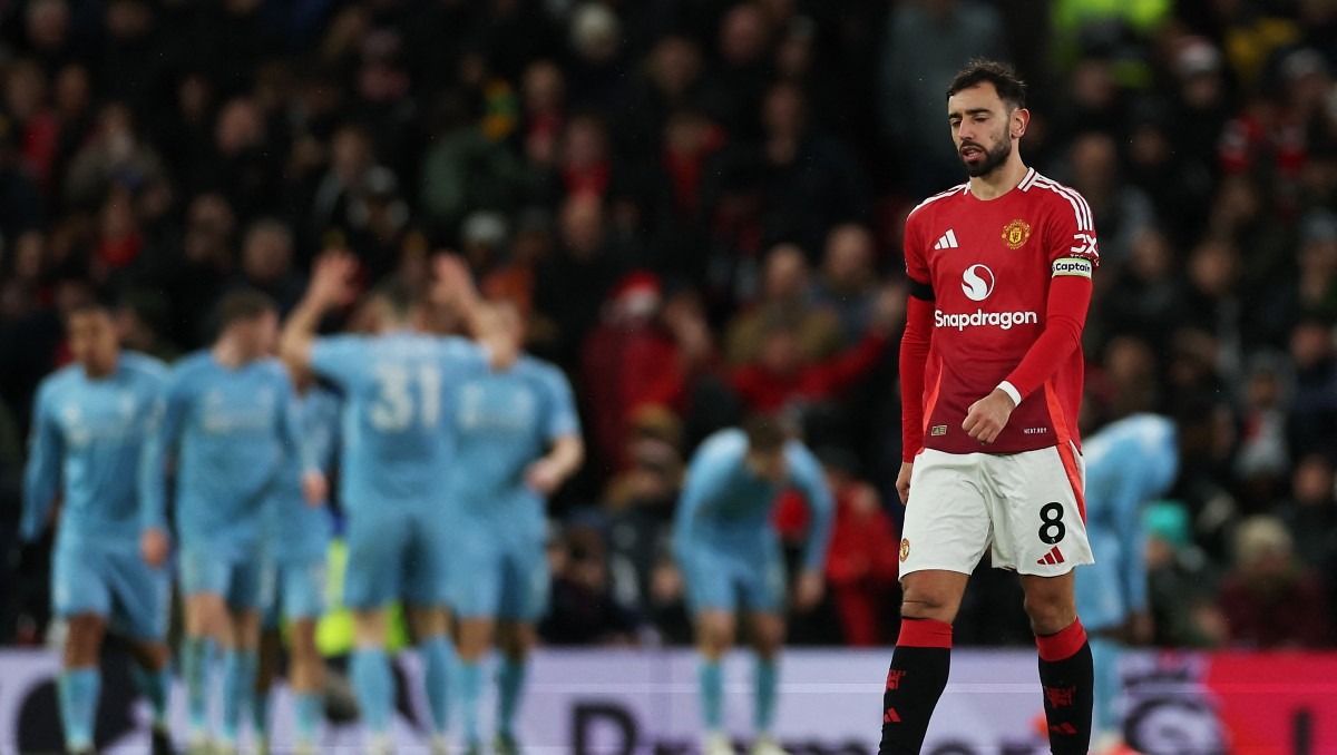 Amorim aún no puede levantar al Manchester United que pierde contra el Nottingham Forest (Reuters)
