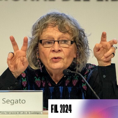 La antropóloga y activista feminista durante su conferencia en la FIL Guadalajara | Sandra Bautista
