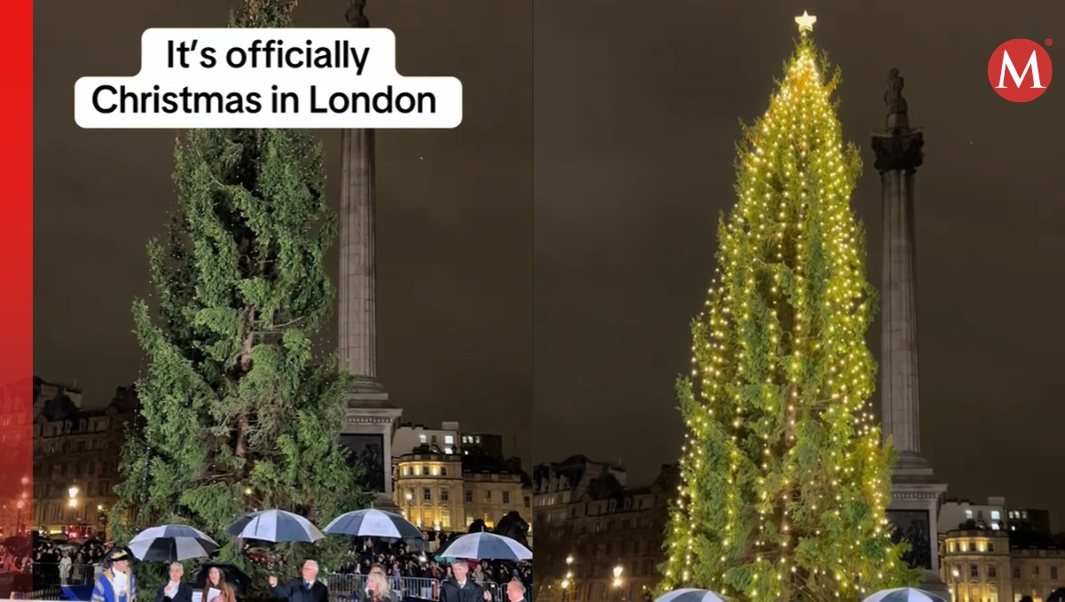 Árbol de Navidad en Londres se viraliza por apariencia
