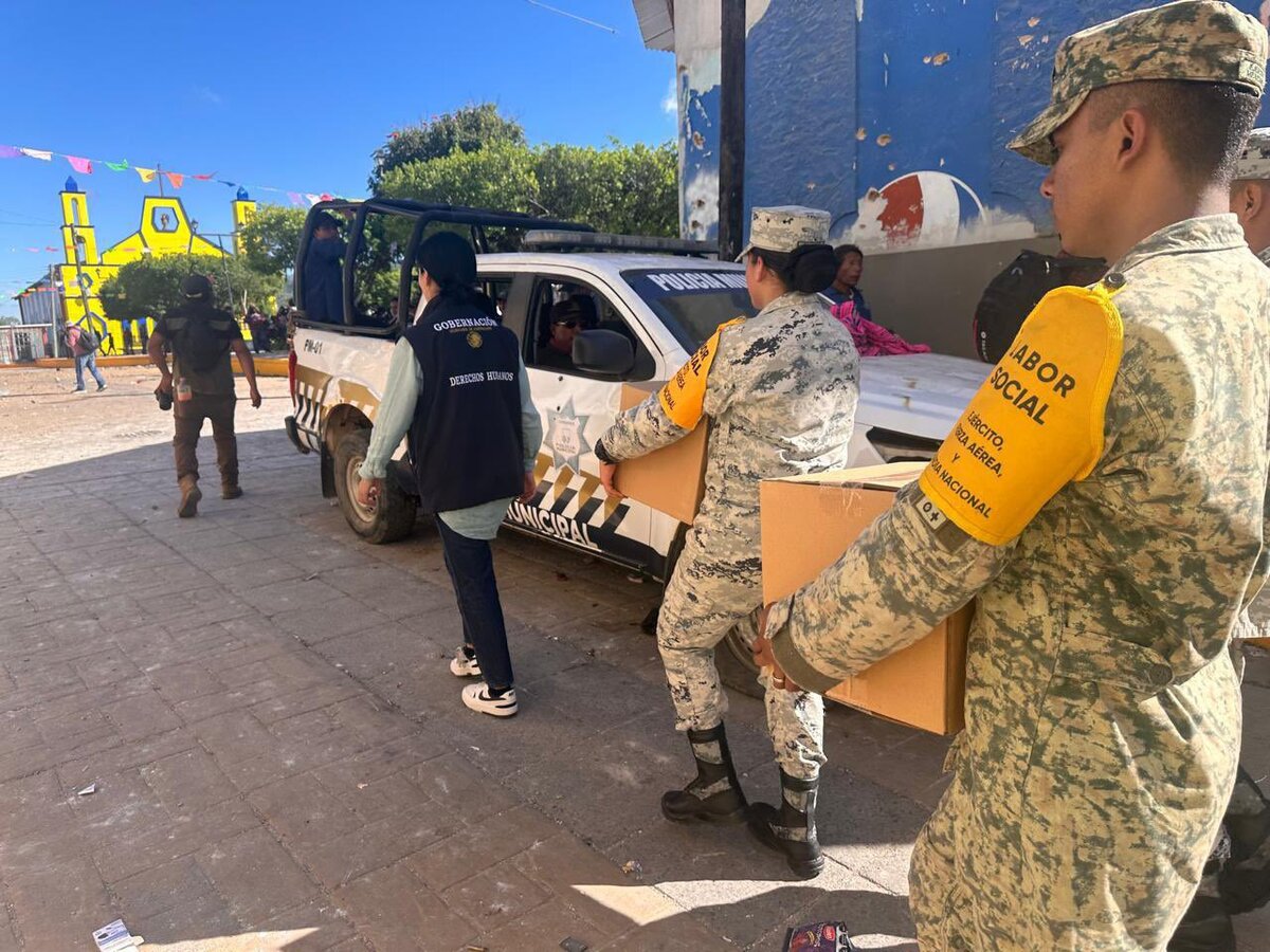 Gobierno de México despliega apoyo humanitario en Pantelhó. | Especial.