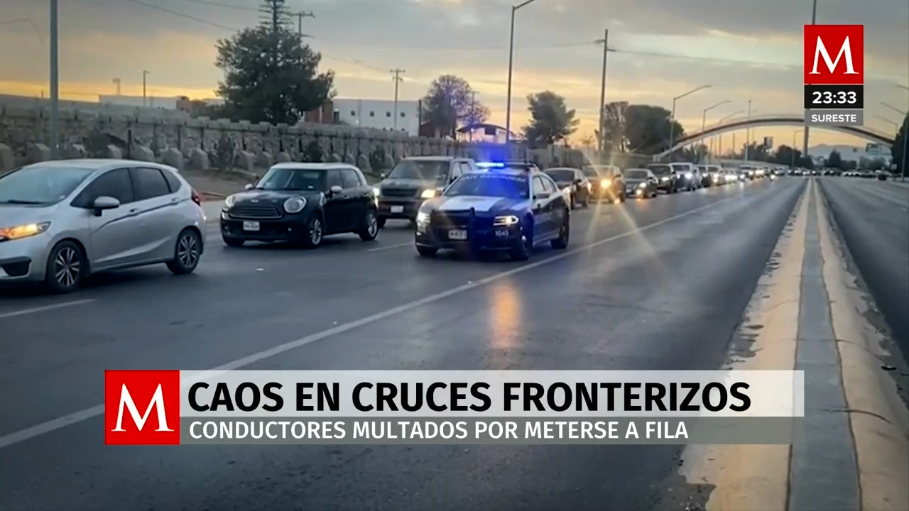 Nuevas multas en Ciudad Juárez para quienes se cuelan en filas de puentes internacionales