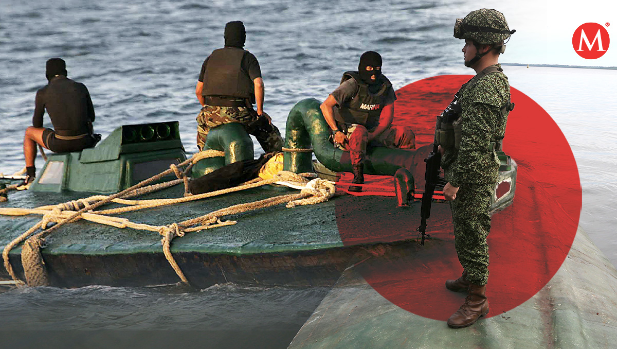 Narcos emplean submarinos. (Diseño: Milenio)