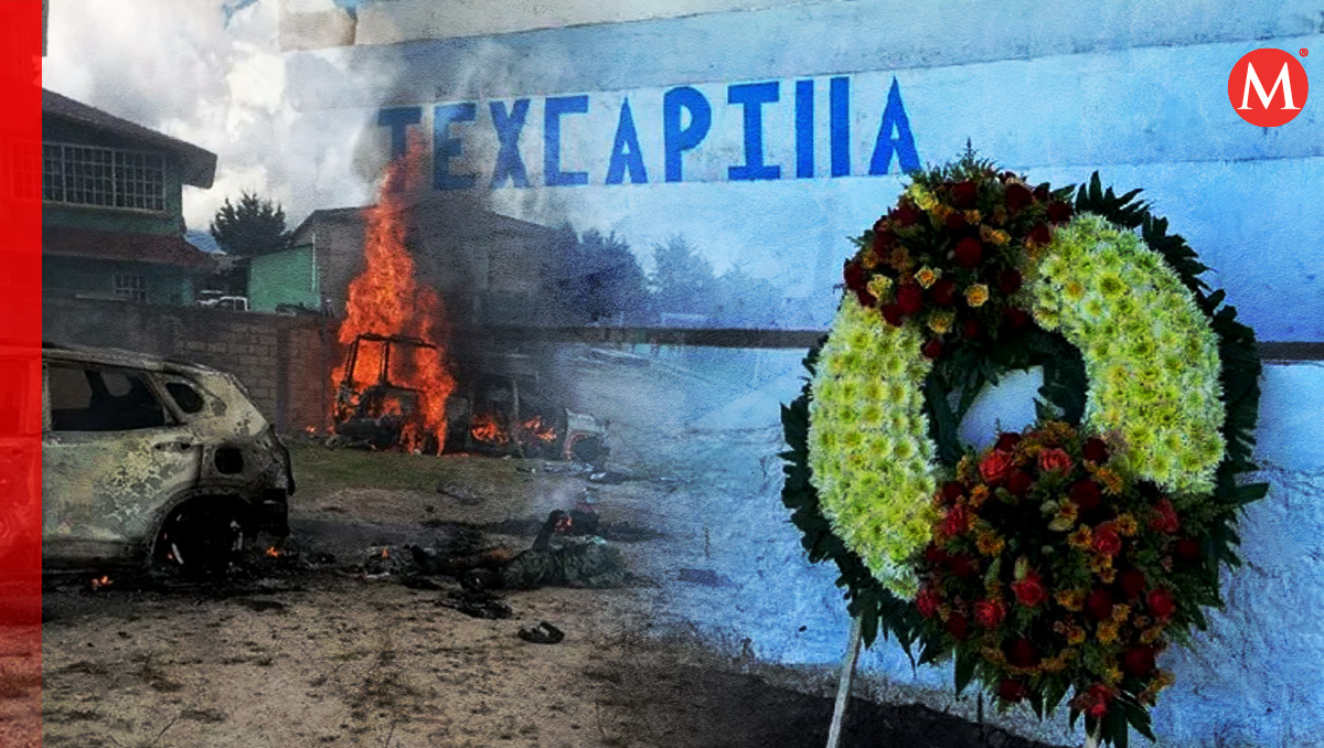 Texcaltitlán recuerda a sus víctimas a un año de la masacre en Edomex.  | Diseño: Margarita Salmorán.