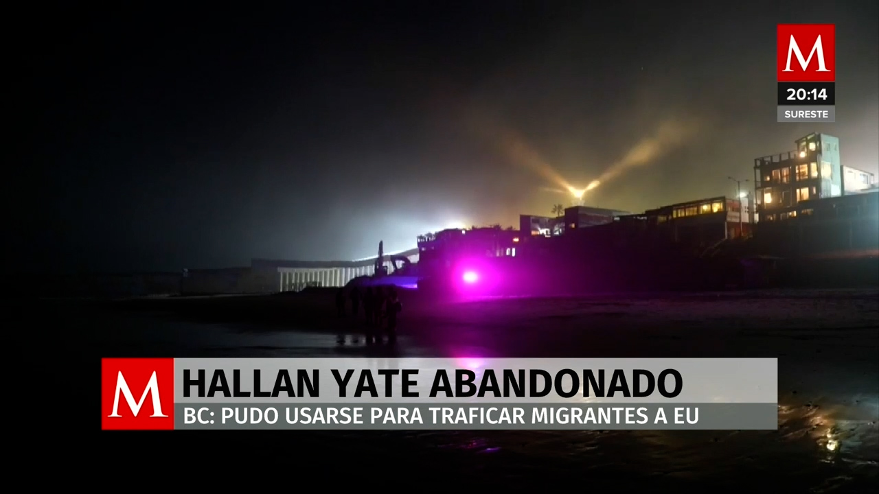 Yate hallado en Baja California sospechoso de traficar migrantes hacia Estados Unidos