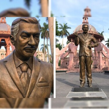 estatua en honor a Mauricio Garcés, actor de Tampico