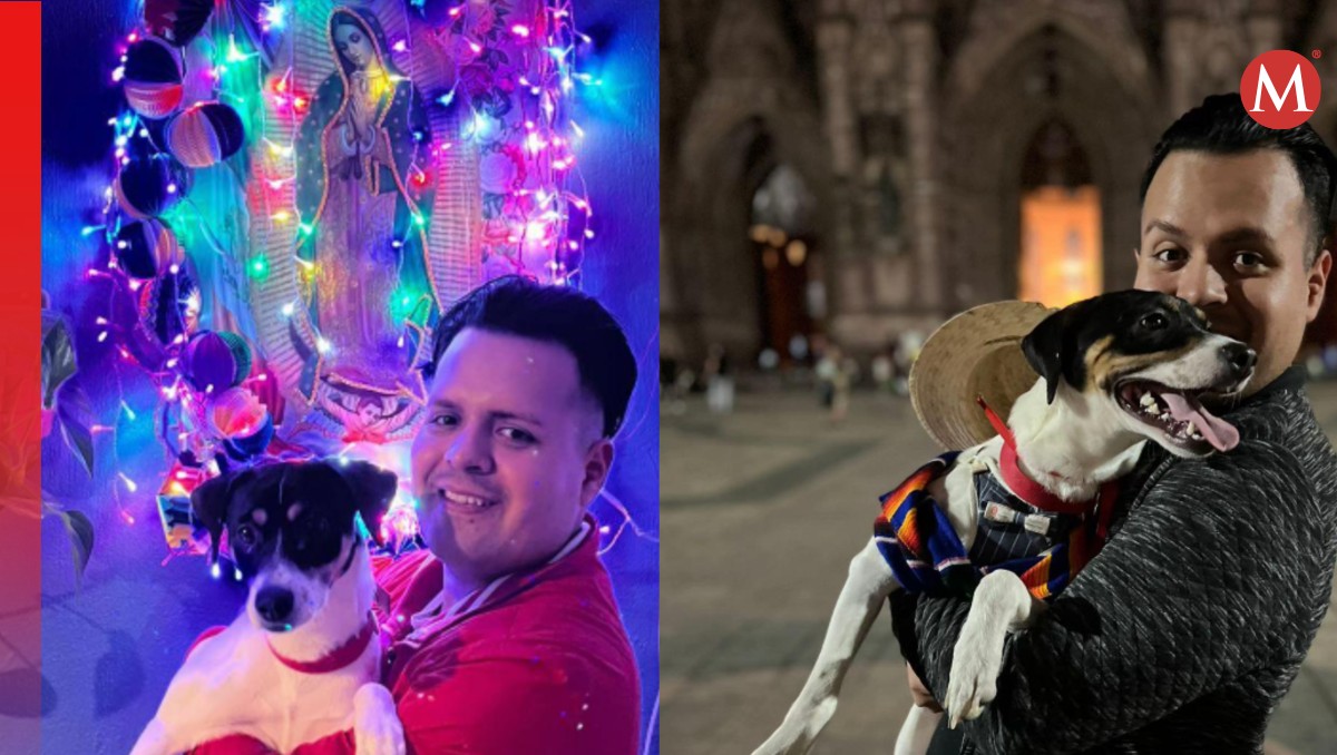 Caso viral de TikTok: Perrito visita la Virgen de Guadalupe tras ser salvado. | TikTok @arturbe78
