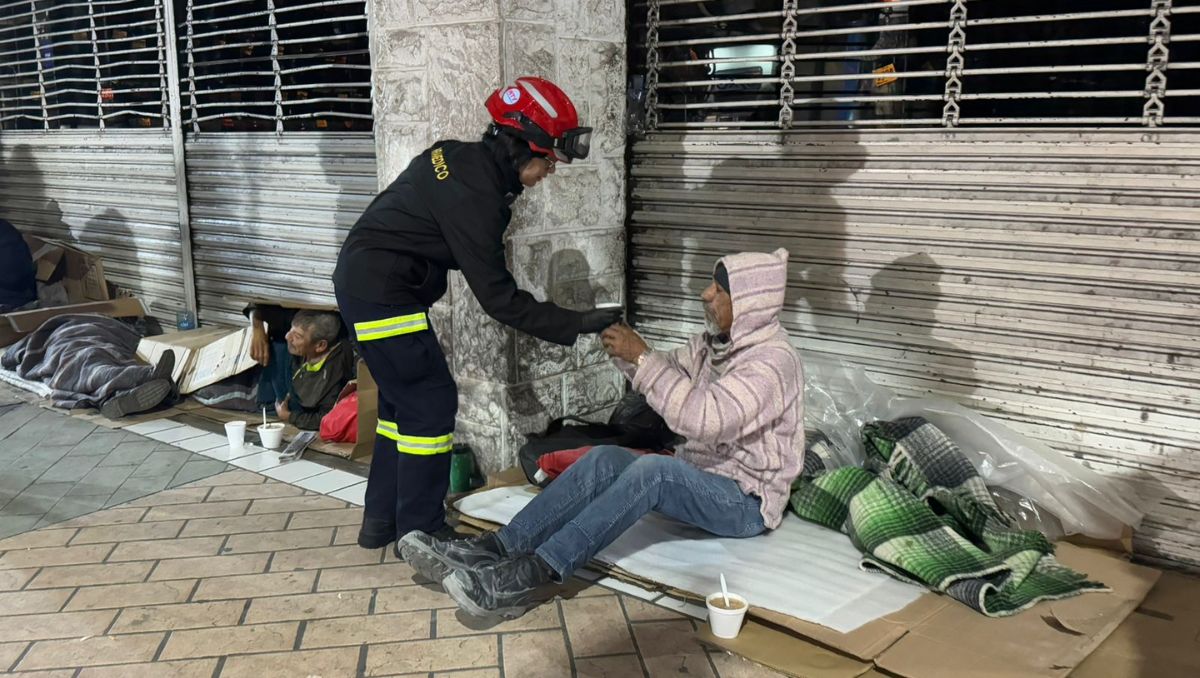 Ante las bajas temperaturas que se registran en el Área Metropolitana se activó el operativo. Marcela Cuevas