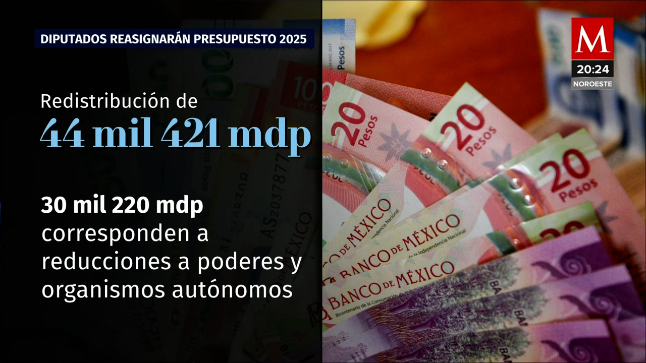 Cámara de Diputados redistribuirá 44 mil mdp para el presupuesto 2025