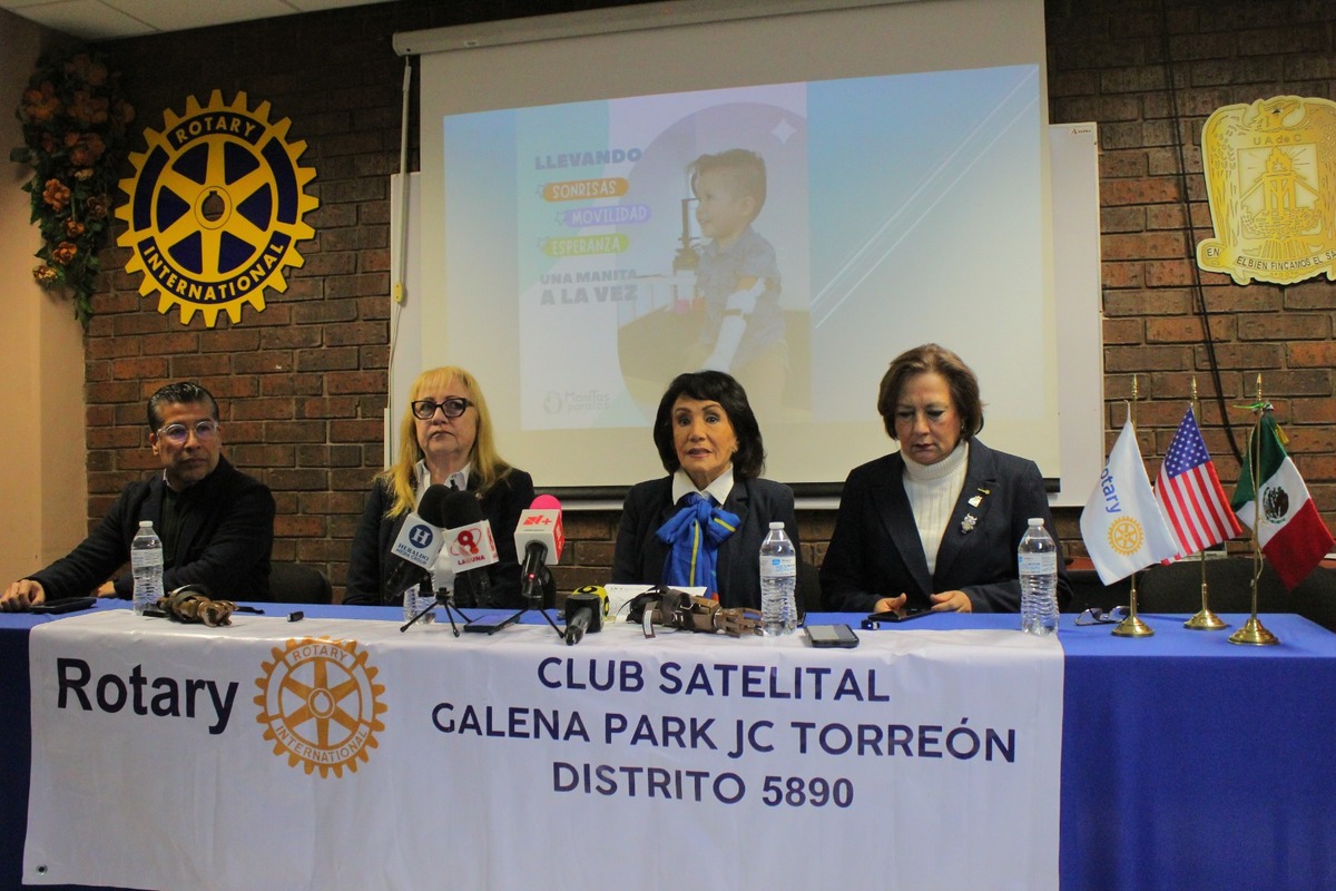 El Club Rotario Galena-Torreón y el Centro de Investigación  Biomédica, anunció la campaña de prótesis "Manitas para To2". | Roberto Amaya