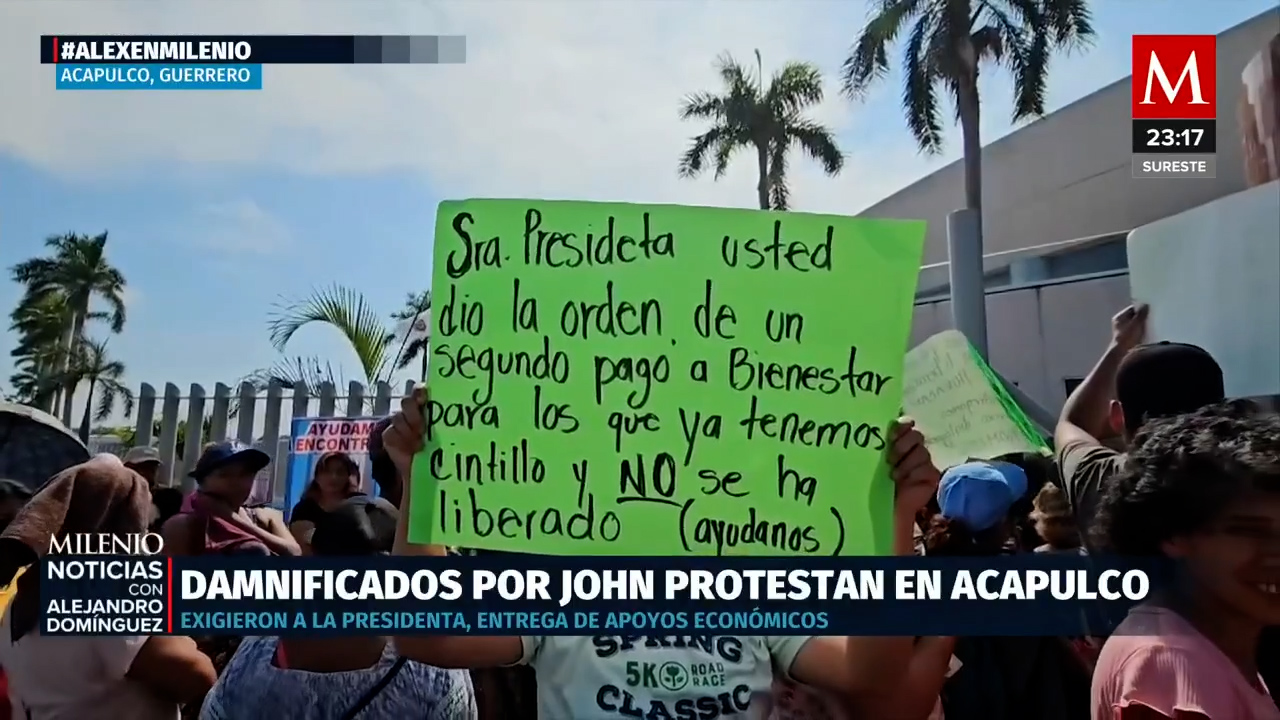 Damnificados por el huracán John protestan en el Consejo Nacional de Seguridad
