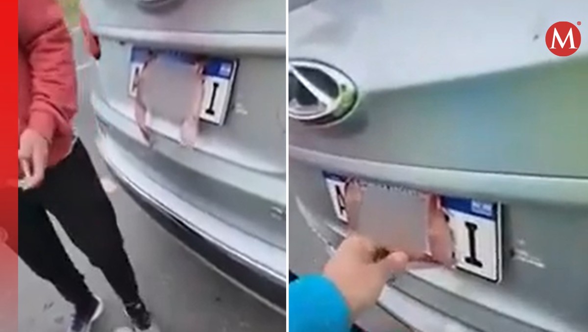 Hombre es detenido por alterar sus placas.