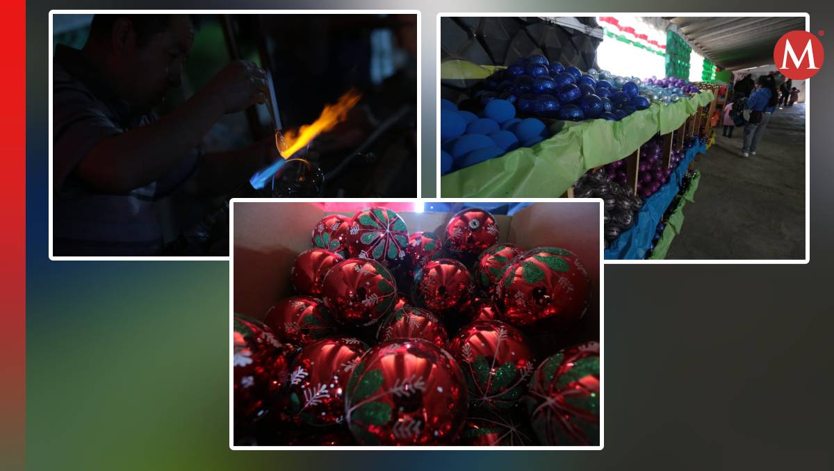 Tolontli Artesanal lleva tres años produciendo esferas para esta temporada navideña. Foto: (Tania Contreras)