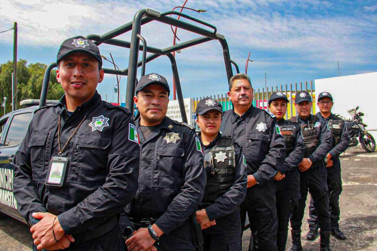 Elementos de seguridad pública de Mineral de la Reforma. (Cortesía)