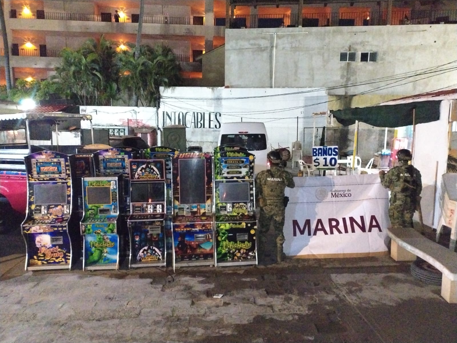 Marina combate las máquinas tragamonedas: asegura 31 en Mazatlán