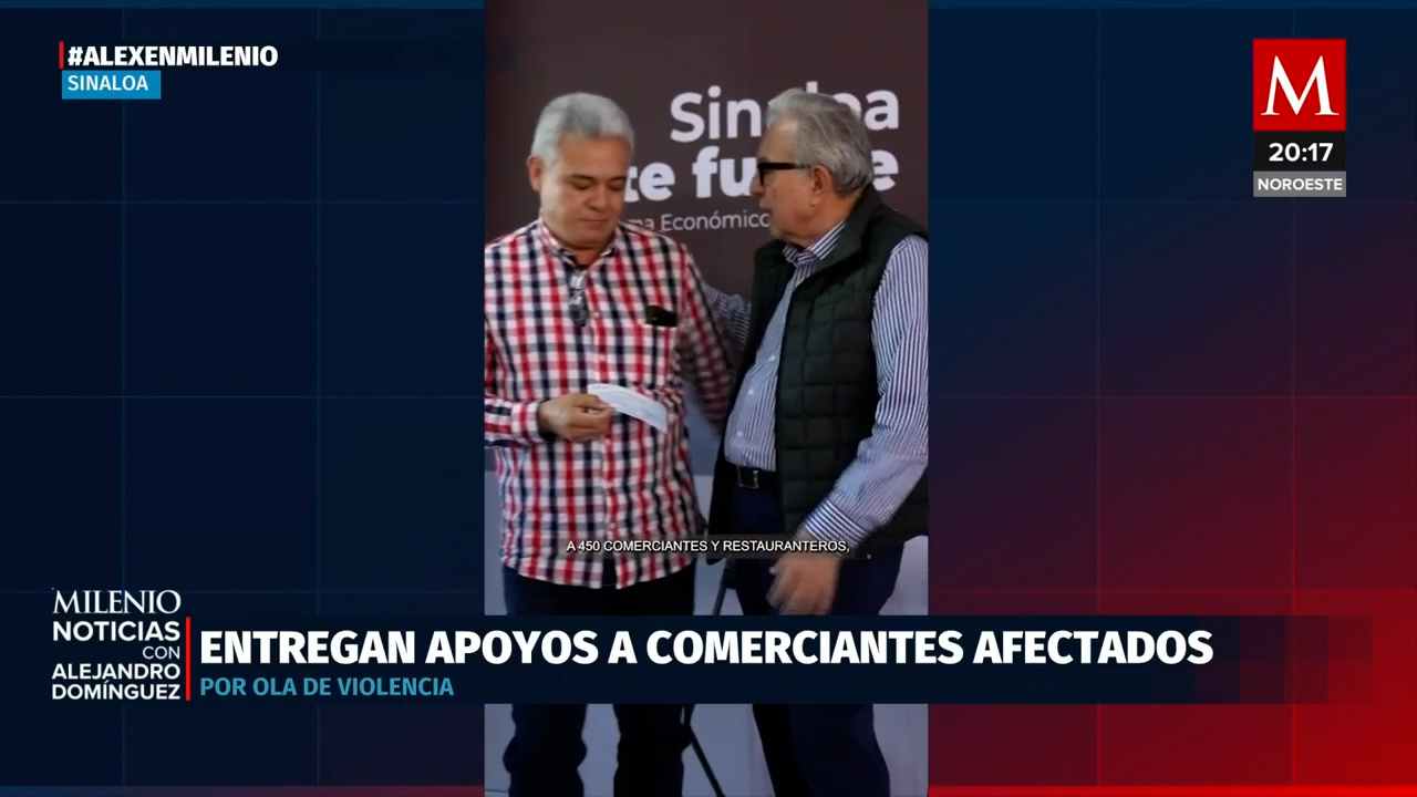 Gobernador de Sinaloa entrega apoyos económicos a empresarios afectados por violencia