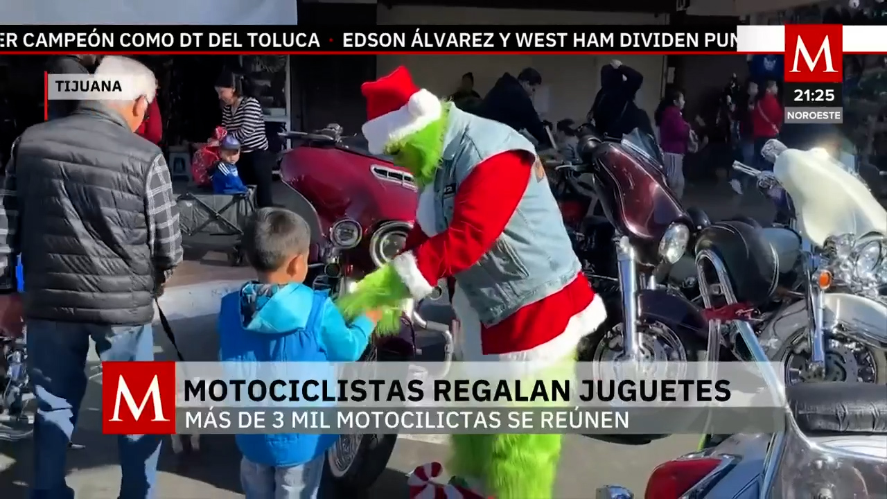 Motociclistas en Tijuana sorprenden a niños con regalos de juguetes ...