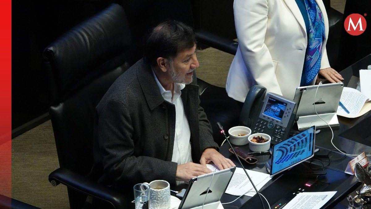 El presidente de la Mesa Directiva del Senado, Gerardo Fernández Noroña, en una sesión de la cámara. | Cuartoscuro