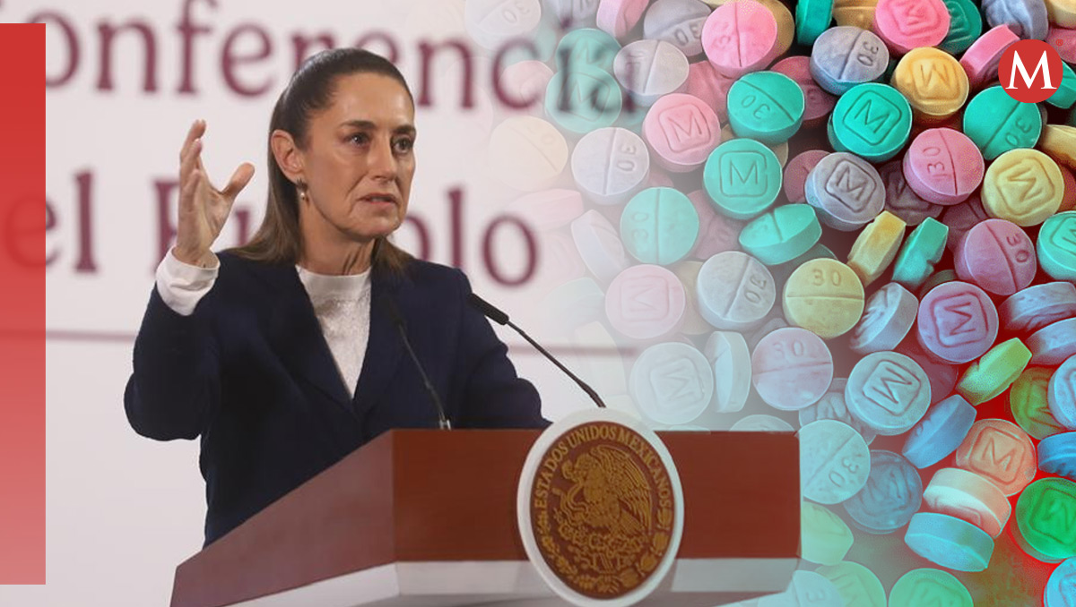 Gobierno de Sheinbaum supera a AMLO en decomiso de fentanilo. | Diseño: Antonio Texta.