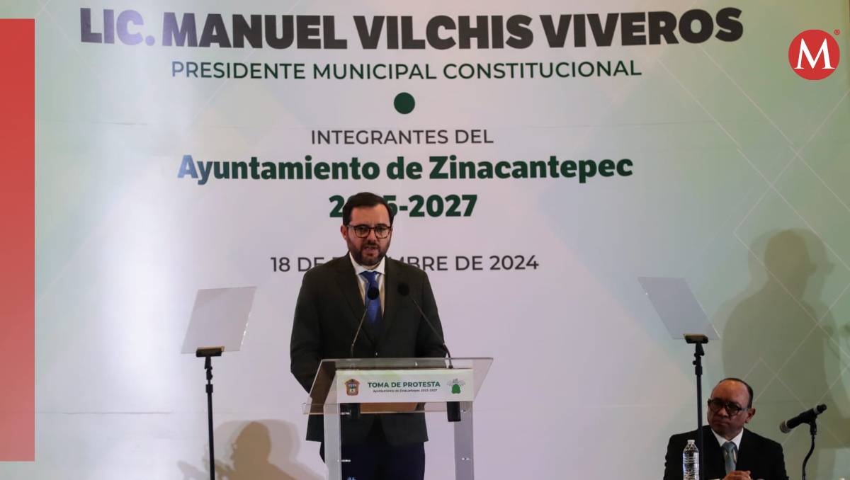 Rinde protesta Manuel Vilchis Viveros como alcalde de Zinacantepec. | Foto: Iván Carmona