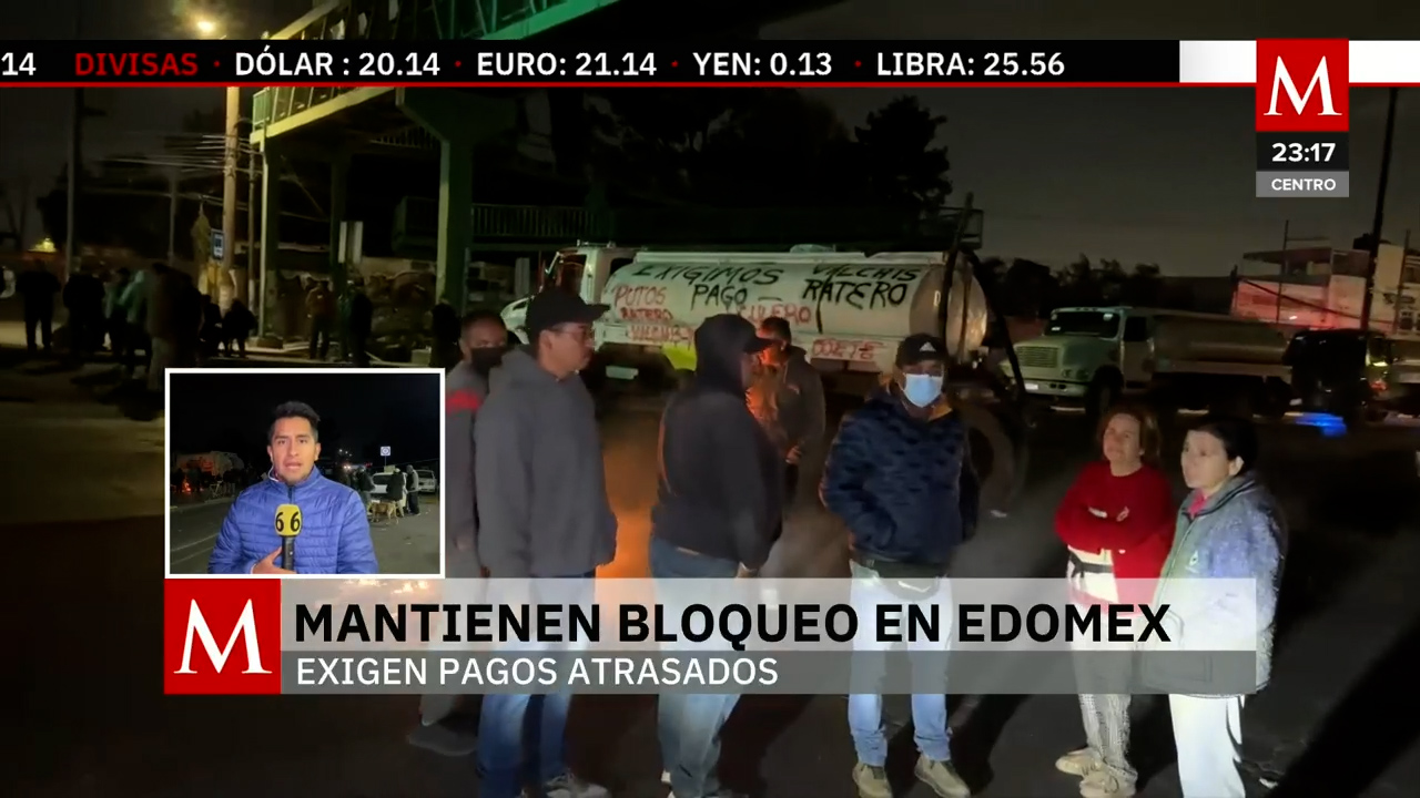 Manifestantes en Ecatepec exigen pagos atrasados tras 17 horas de protesta