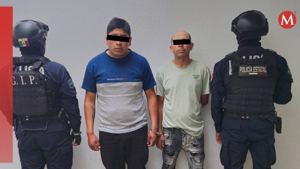 Marcos “N” y Everardo “N” fueron detenidos tras el reporte de robo de una camioneta en Temascalcingo. Foto: (Especial)