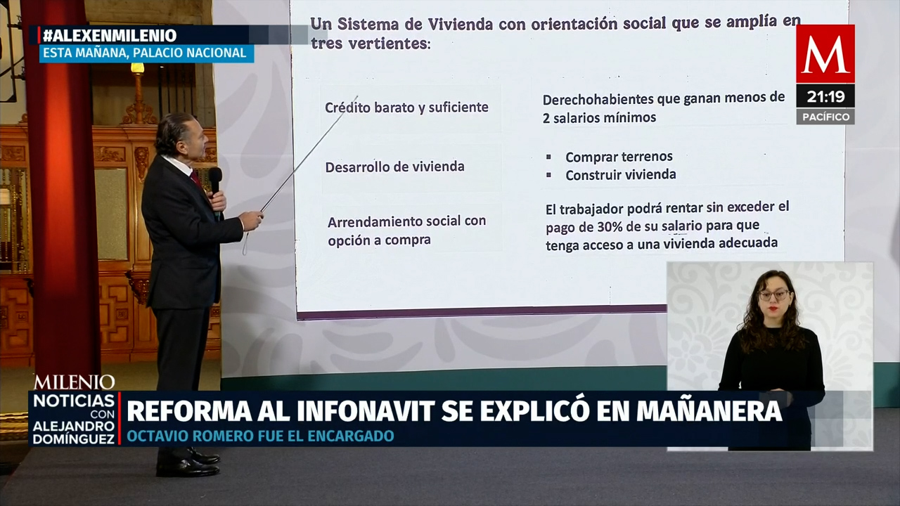 Presidenta Claudia Sheinbaum justifica reformas al Infonavit con apoyo de Romero Oropeza