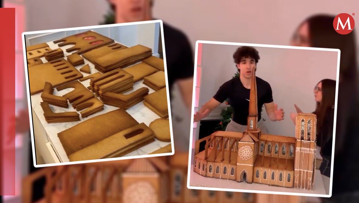 Roro Bueno construye Catedral de Notre Dame con galleta de jengibre