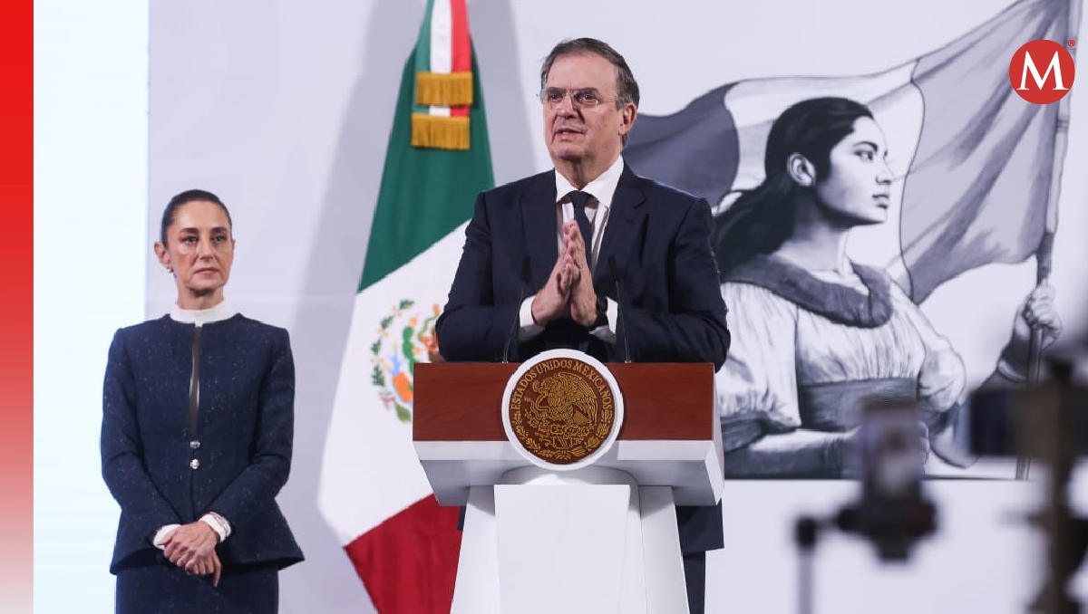 El secretario de Economía, Marcelo Ebrard, en la conferencia mañanera de hoy. | Araceli López