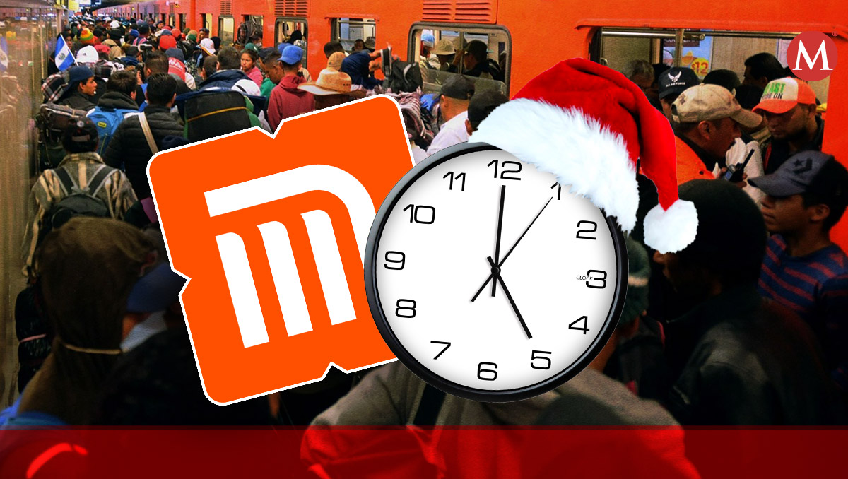 Horarios especiales del transporte público de cdmx para el 24 y 25 de diciembre. (Diseño: Samantha Martz)