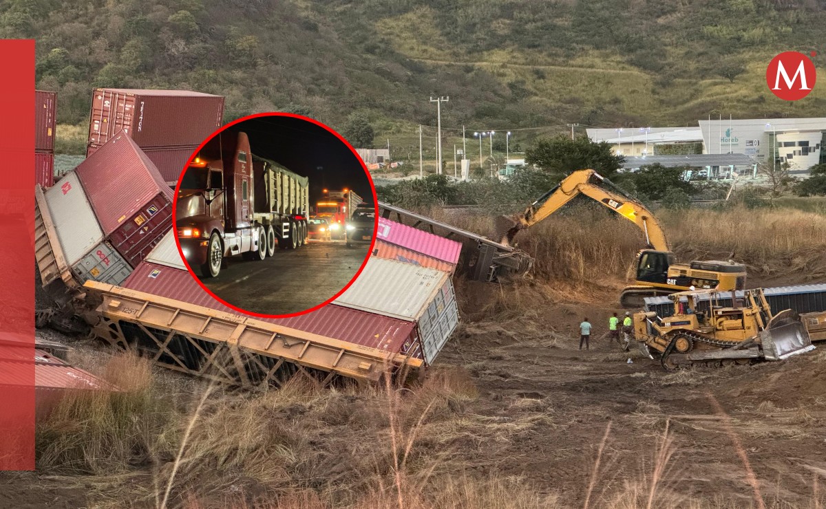 Reabren circulación en carretera tras descarrilamiento de tren en Zapotiltic, Jalisco (Raúl Aguilar Lares)