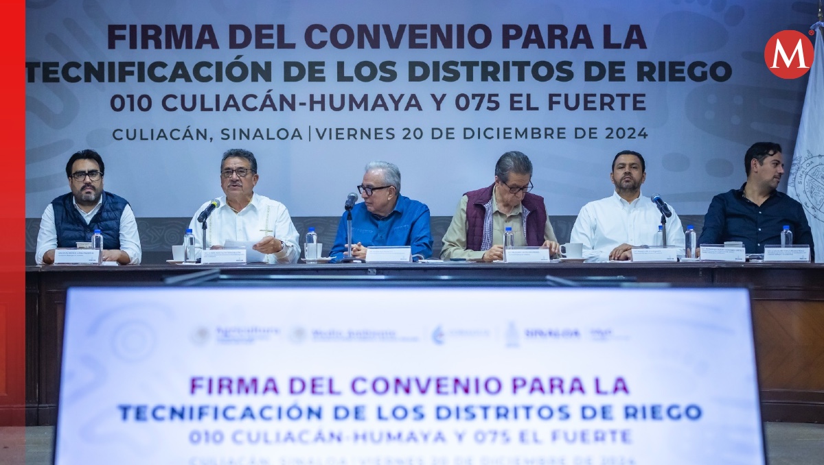 El gobernador Rubén Rocha firmó un acuerdo con la Conagua sobre los canales de riego. | Especial