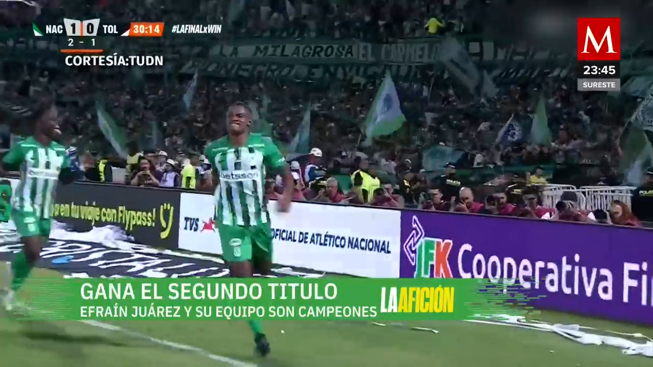 Efraín Juárez logra su segundo título con el Atlético Nacional en la Liga de Colombia