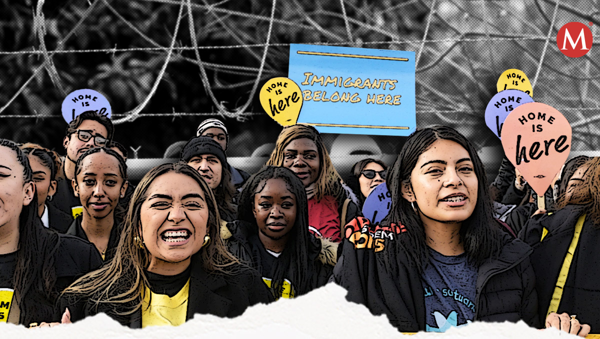 Migrantes exigen defensa ante Trump. (Diseño: Samatha Martz)