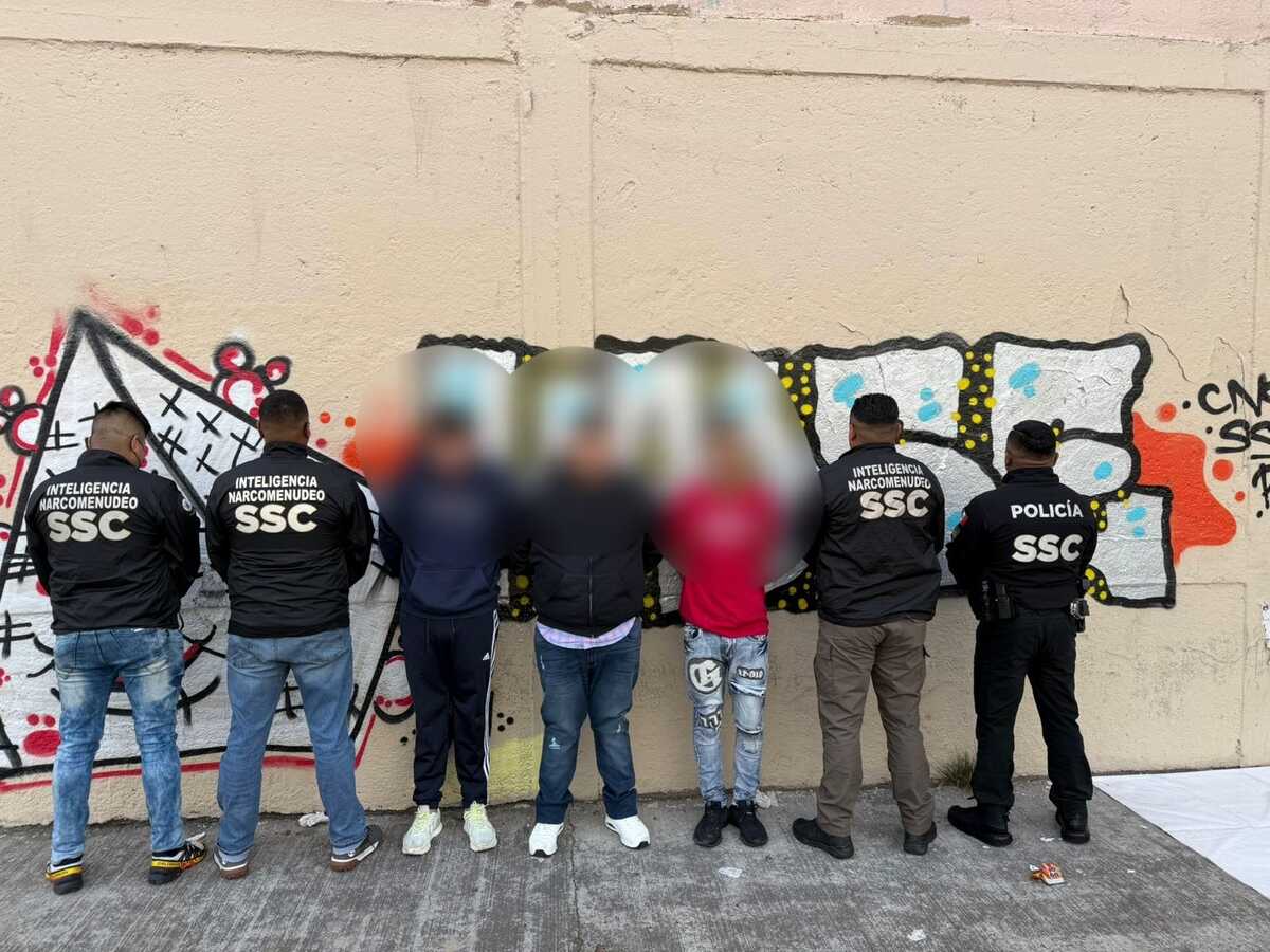 Detienen a tres de La Unión Tepito en la alcaldía Venustiano Carranza.